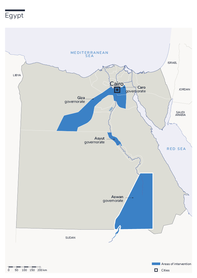  Karte des HI-Einsatzes in Ägypten